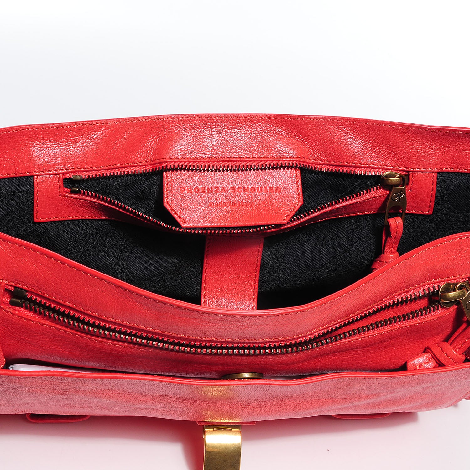 Proenza Schouler Lambskin Medium PS1 Satchel Deep Coral 10 of 12