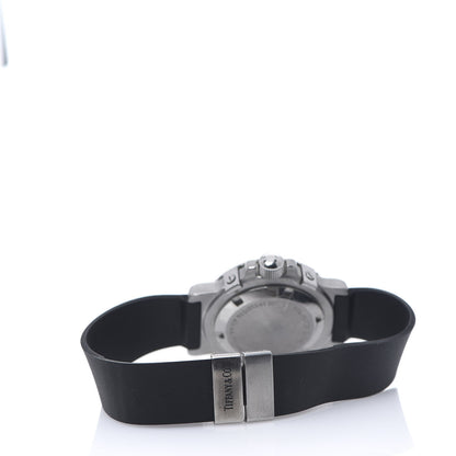 Tiffany Stainless Steel Rubber 30mm Diver Quartz Watch Black 3 of 7