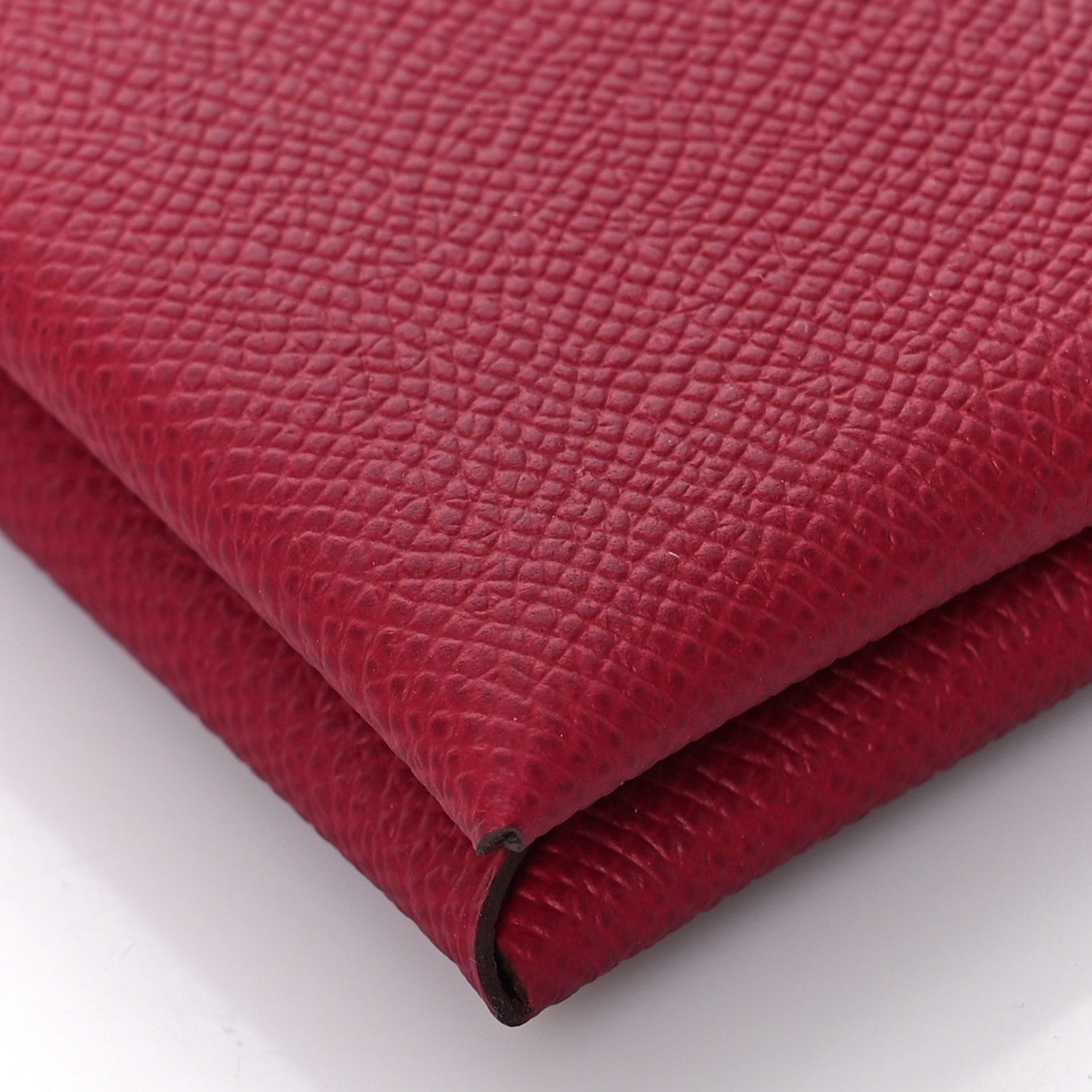 Hermes Epsom Calvi Card Case Rubis 9 of 10