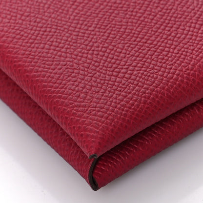 Hermes Epsom Calvi Card Case Rubis 9 of 10