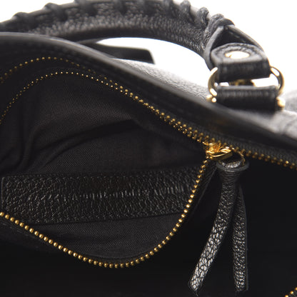 Balenciaga Chevre Gold Metallic Edge Hardware Mini City Black 8 of 12