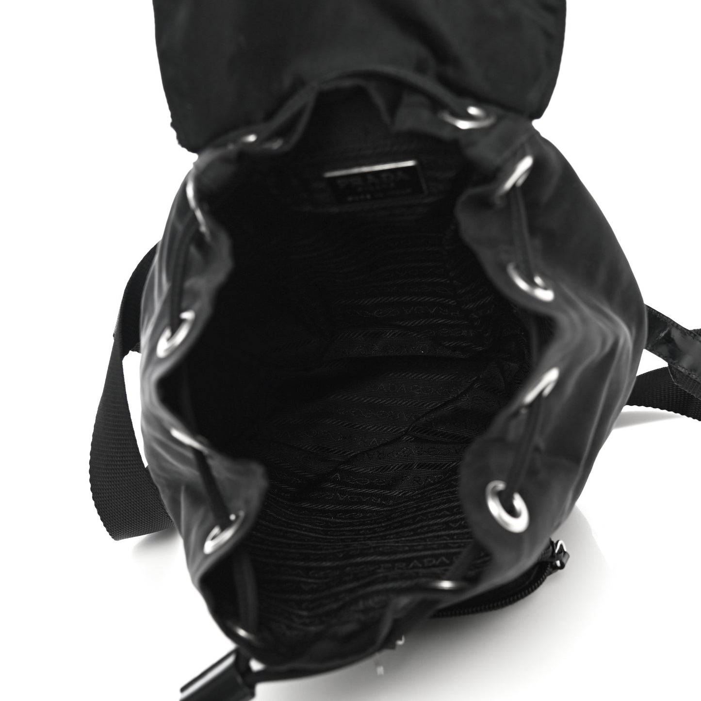 Nylon Vela Mini Cinch Backpack Black