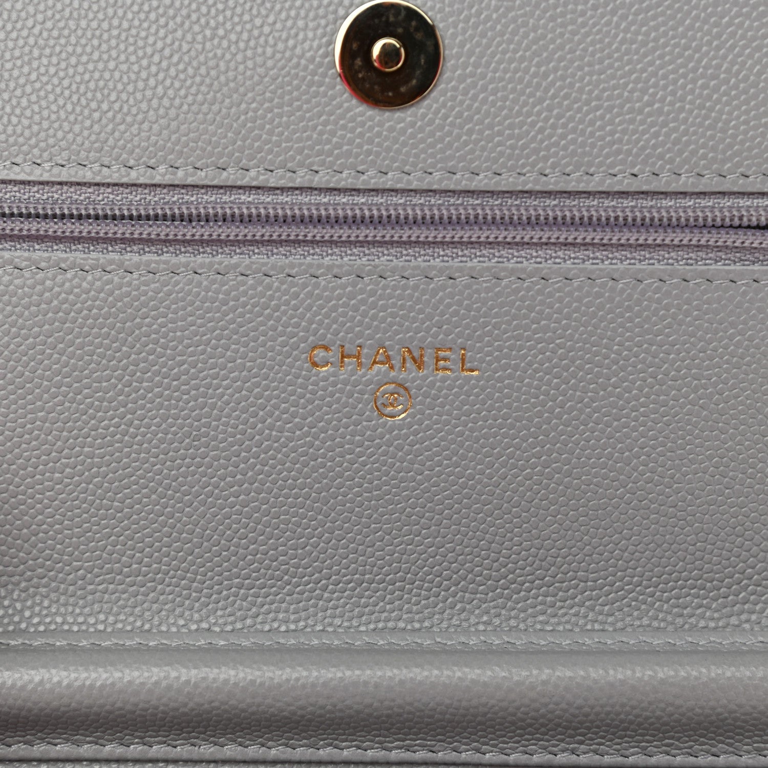Chanel Caviar Quilted Wallet On Chain WOC Grey 6 of 12