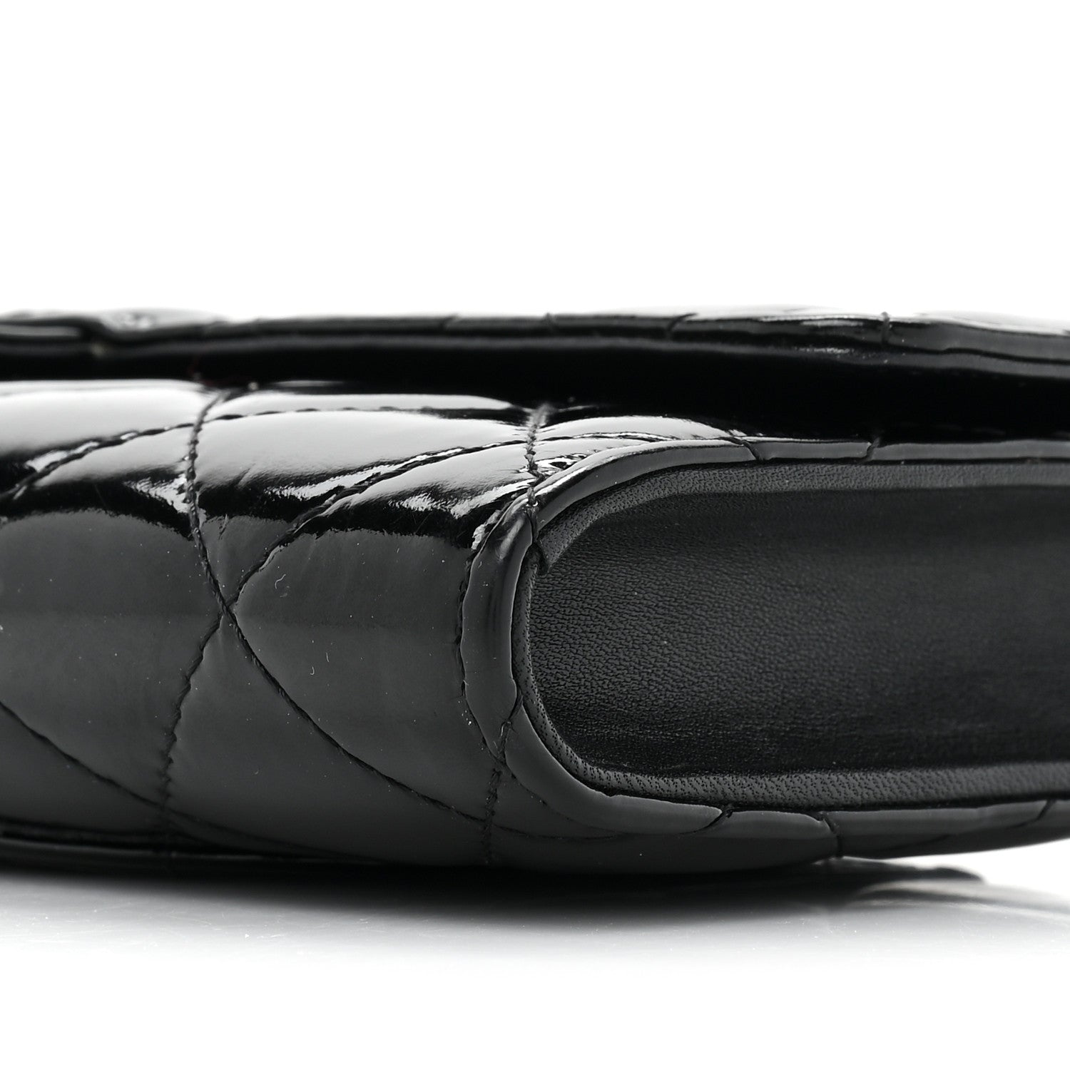 Chanel Patent Quilted Travel Wallet Black 13 of 14