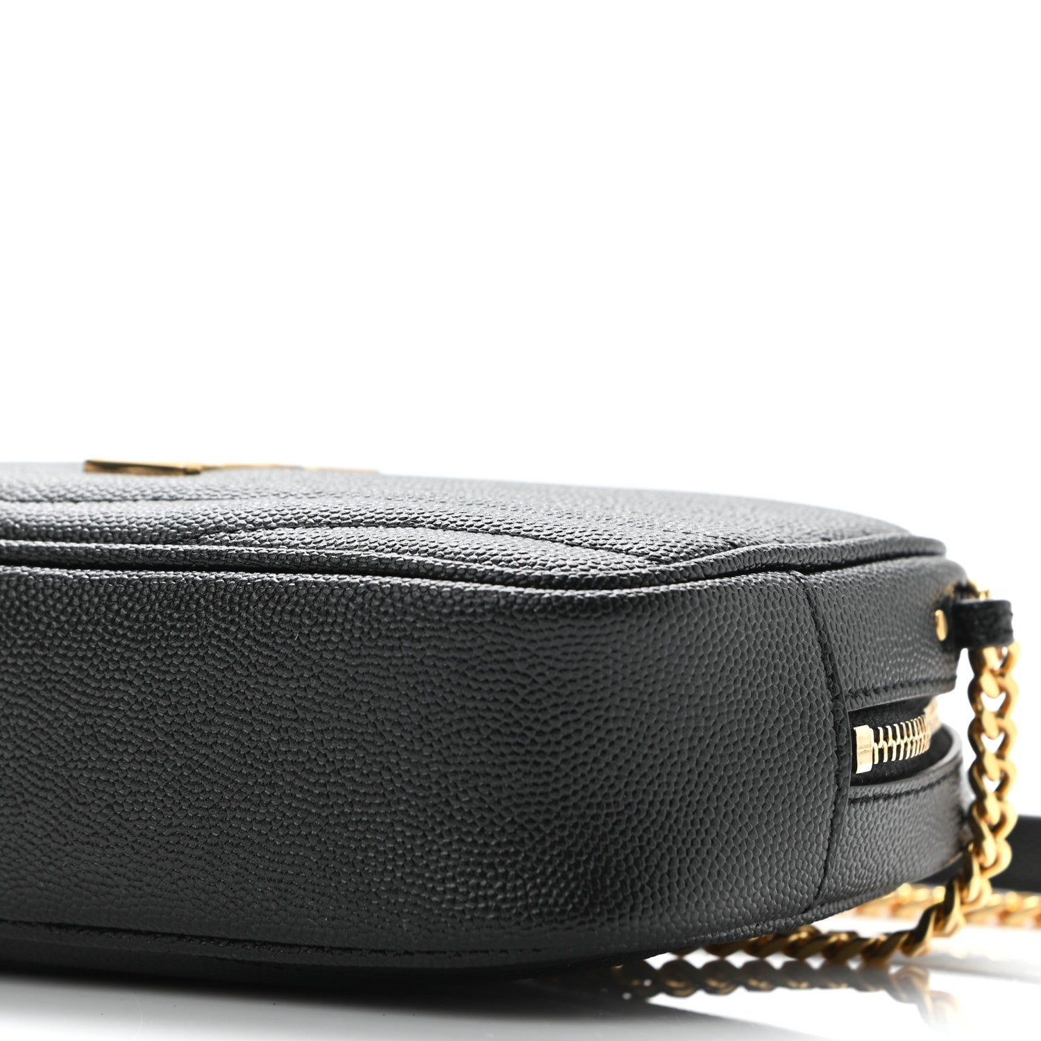 Saint Laurent Grain De Poudre Matelasse Monogram Mini Lou Camera Bag Black 10 of 10