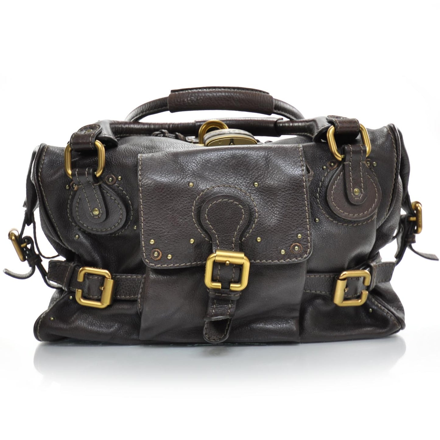 Leather Paddington Front Pocket Tote