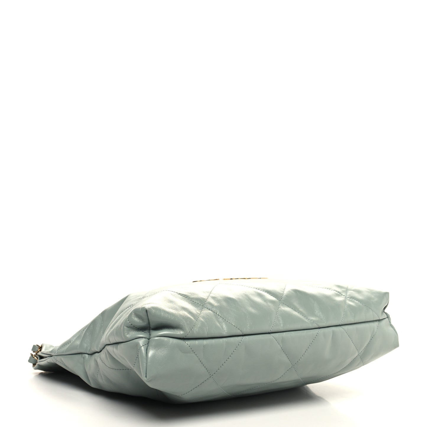Shiny Calfskin Quilted Chanel 22 Grey