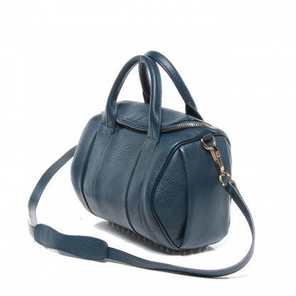 Alexander Wang Pebbled Leather Rockie Dark Argon w Pale Gold Hardware 5 of 7
