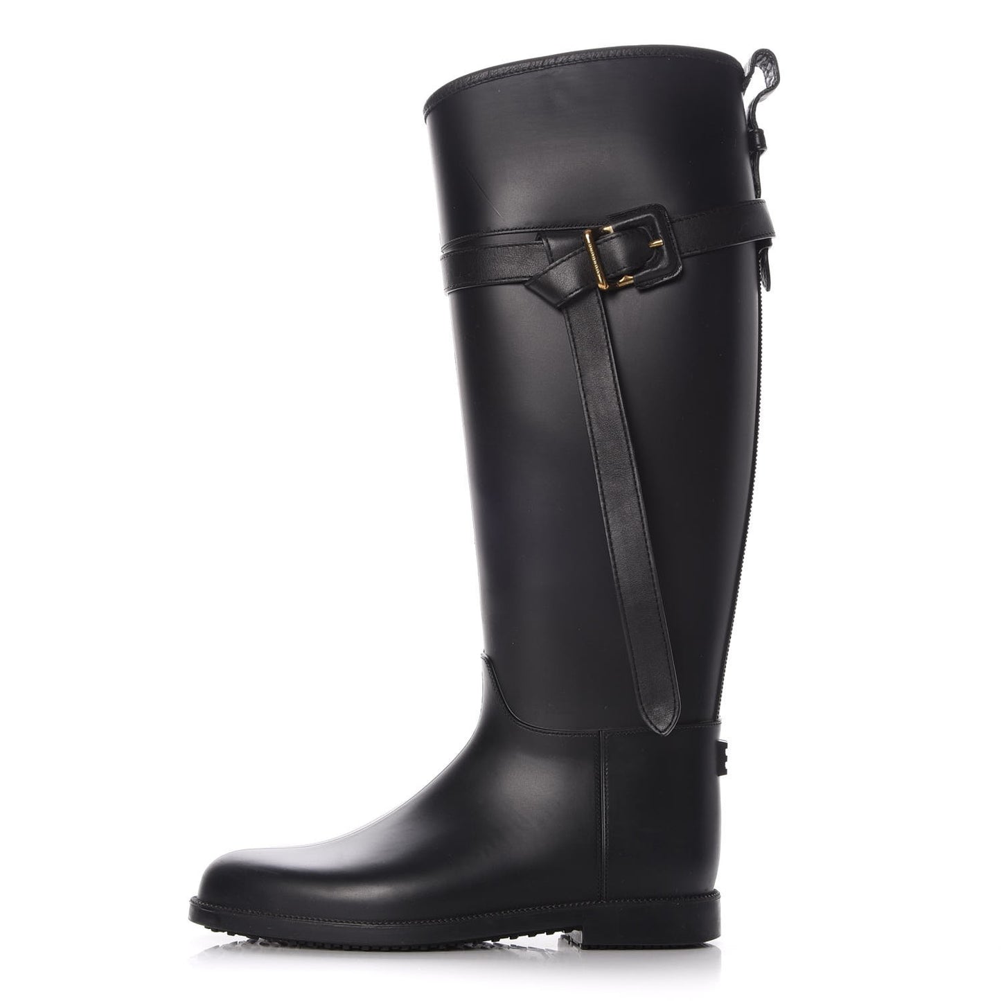 Rubber Roscot Belted Rain Boots 38 Black