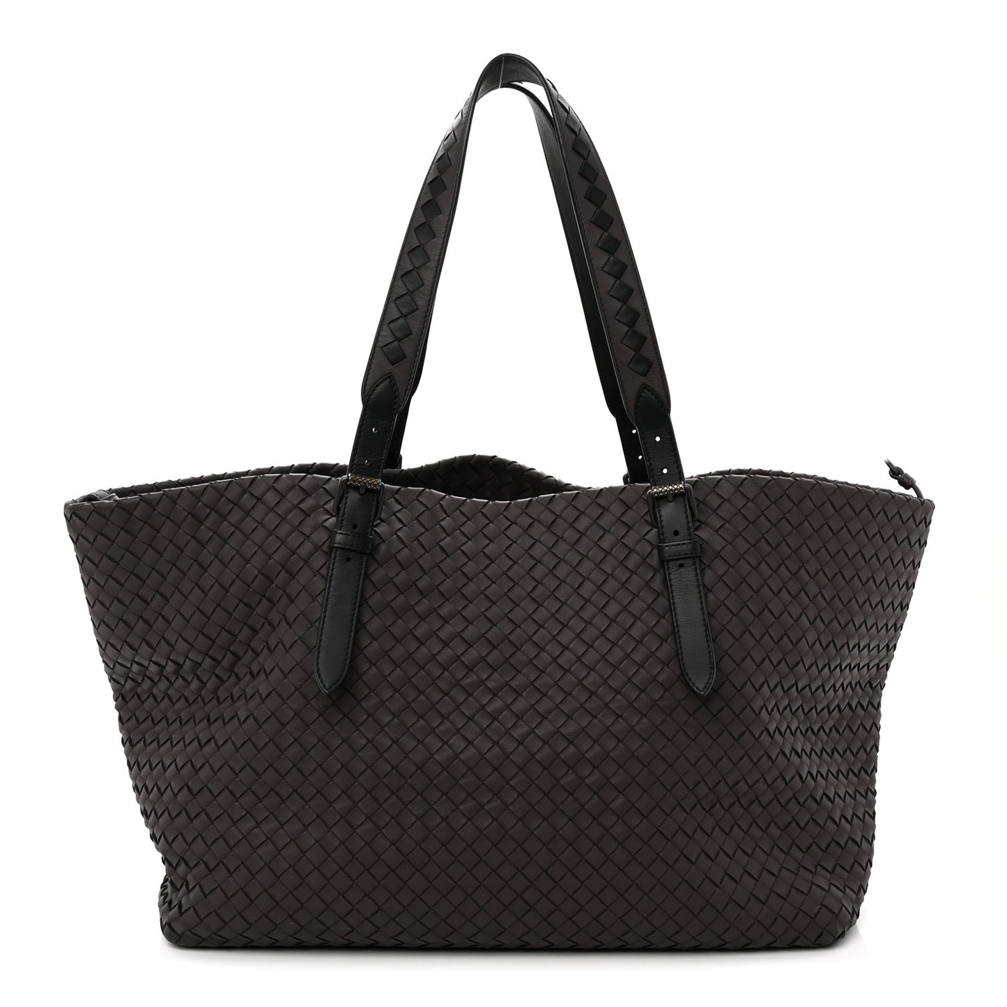 Nappa Intrecciato Large Cesta Tote Purple Black