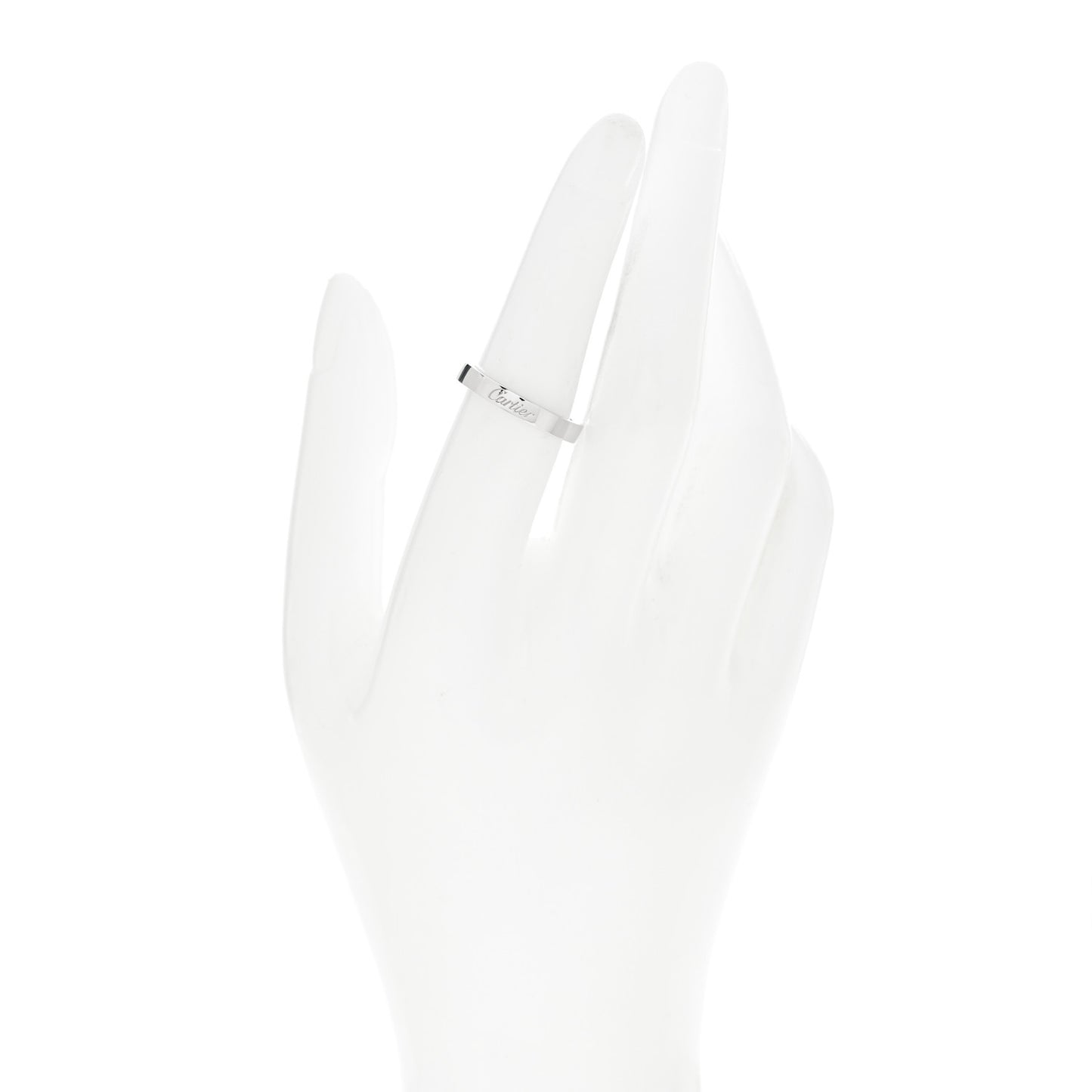 Platinum 3mm C De Cartier Wedding Band Ring 53 6.5