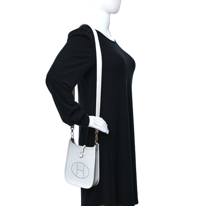 Hermes Taurillon Clemence Amazone Evelyne TPM New White 2 of 9