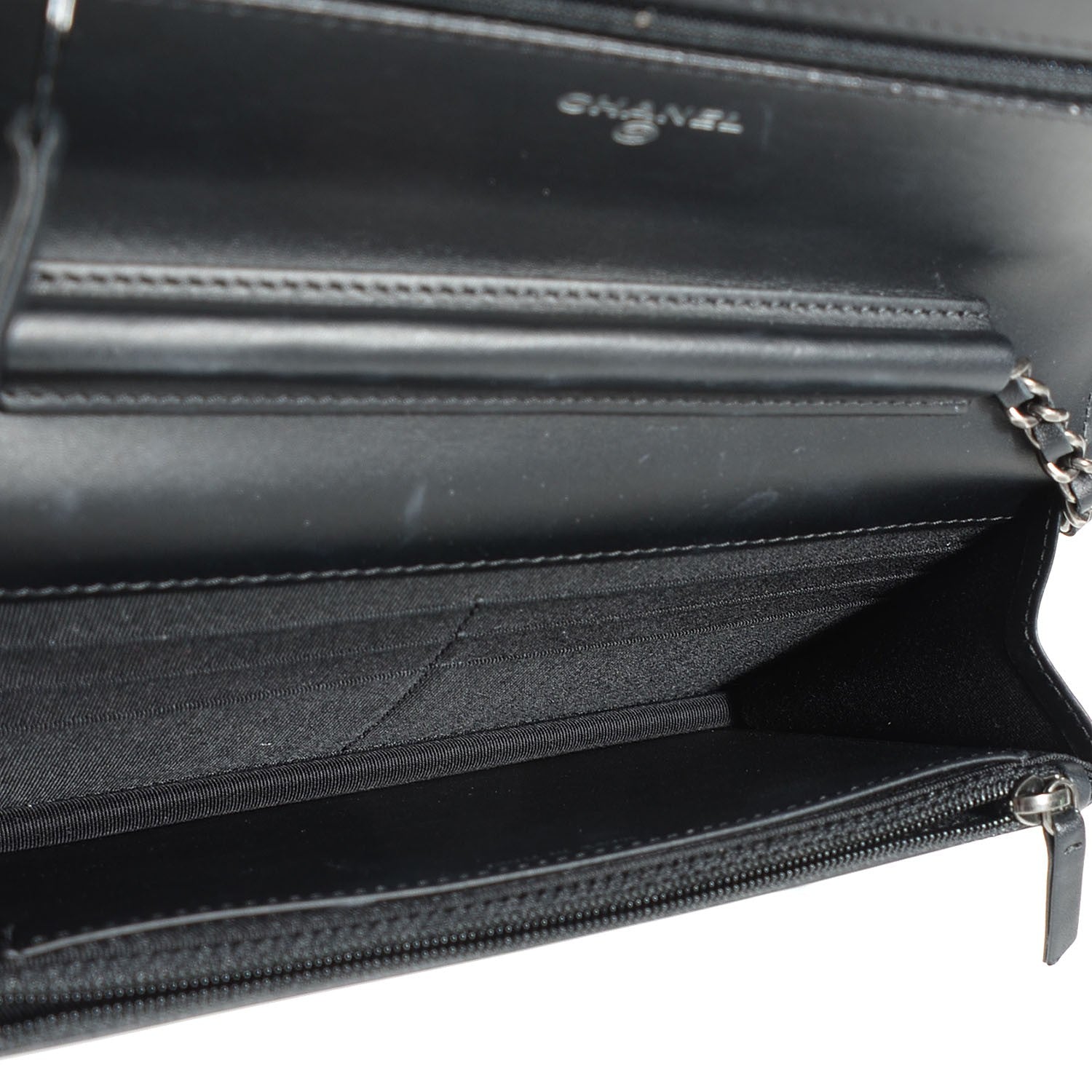 Chanel Aged Calfskin Lucky Charms Casino 2.55 Reissue Wallet on Chain WOC Black 6 of 9