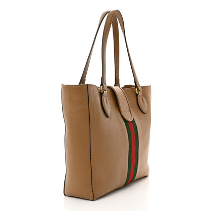 Gucci New Sakai Calfskin Lux Web Small Dahlia Tote Quartz Beige 3 of 13