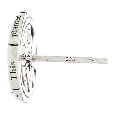 John Hardy Sterling Silver Amethyst Bamboo Pave Stud Earrings 5 of 5