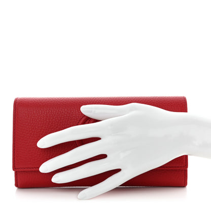 Gucci Pebbled Calfskin Large Soho Continental Wallet Red 2 of 9