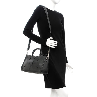 Balenciaga Veau Soyeux Perforated Blackout Hardware S City Gris Fossile 2 of 7
