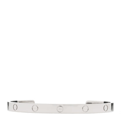 Cartier 18K White Gold LOVE Cuff Bracelet 20 1 of 3