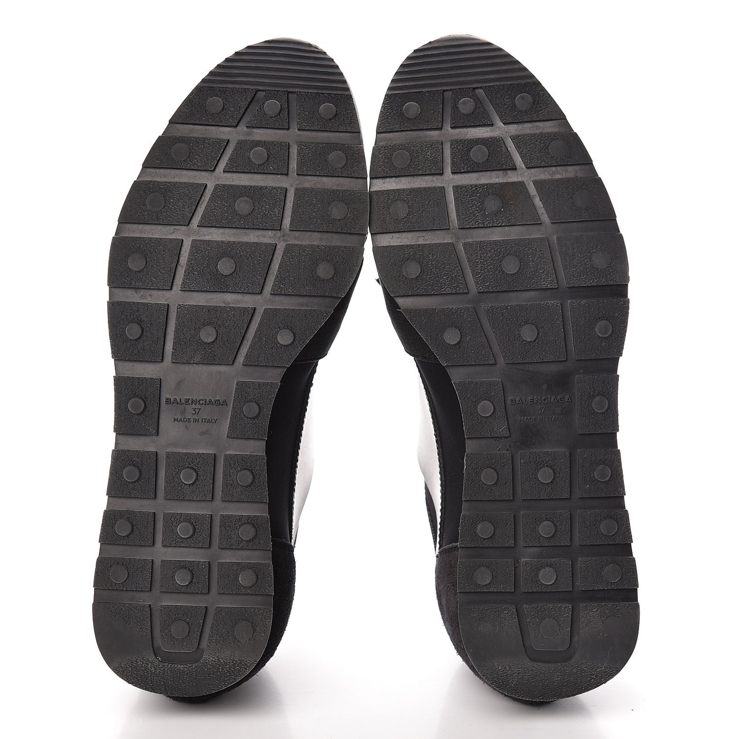 Mesh Calfskin Neoprene Suede Womens Race Runner Sneakers 37 Black