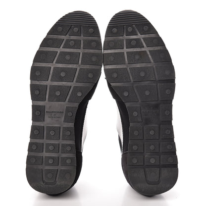 Balenciaga Mesh Calfskin Neoprene Suede Womens Race Runner Sneakers 37 Black 9 of 10