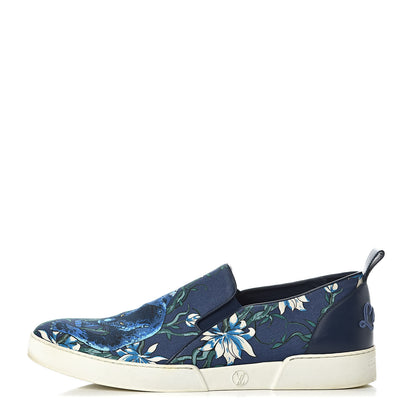 Louis Vuitton Canvas Printed Match-Up Slip On Sneakers 12 Blue 1 of 12