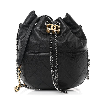 Chanel Calfskin Quilted Small Gabrielle Bucket Black 1 of 10