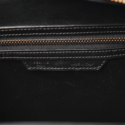 Celine Shrunken Lambskin Micro Bi-Color Luggage Black White 6 of 8