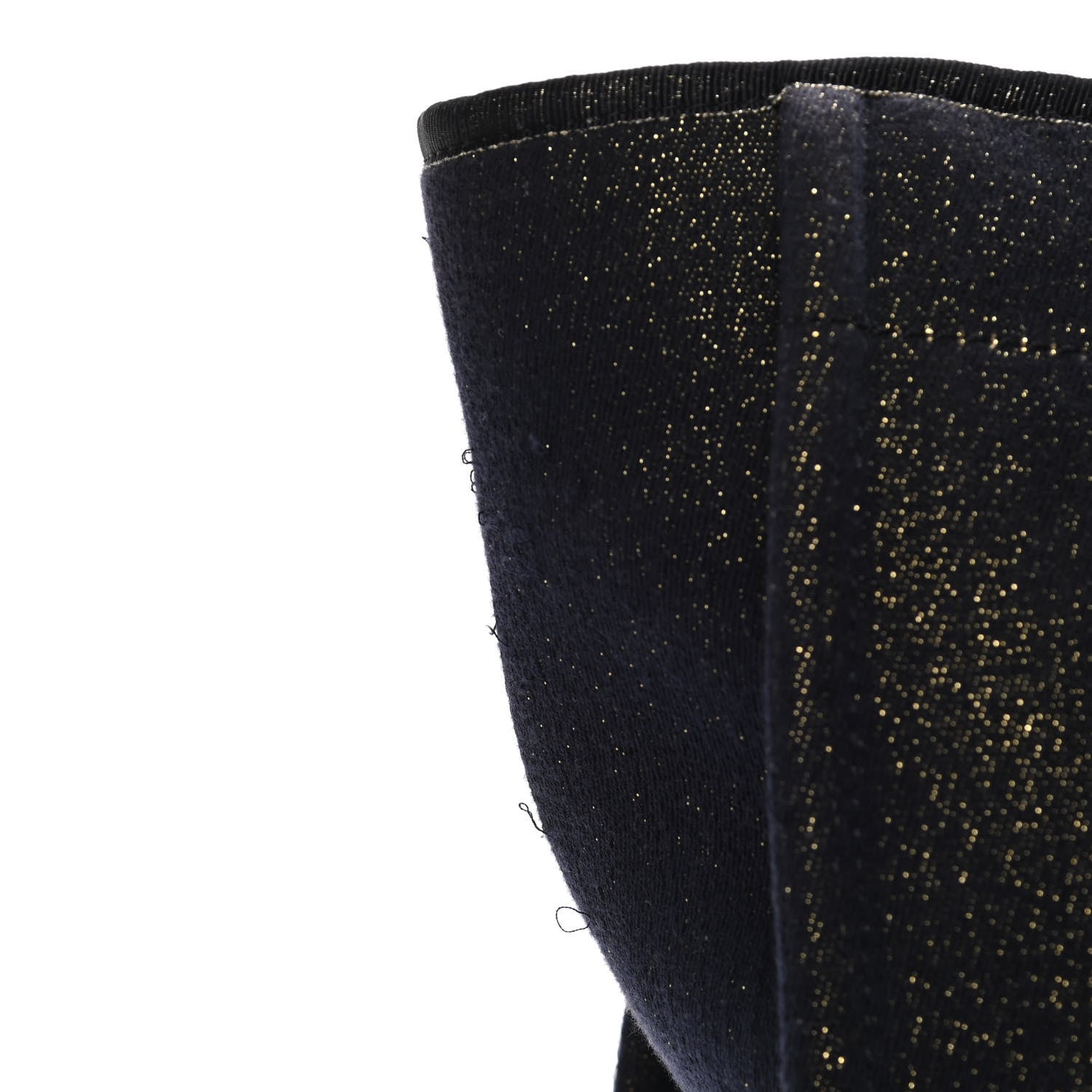 Chanel Lurex Canvas Medium Deauville Tote Navy Blue Gold 16 of 18