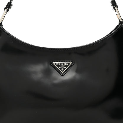 Prada Spazzolato Cleo Shoulder Bag Black 8 of 11