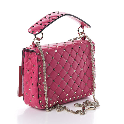 Valentino Garavani Nappa Medium Rockstud Spike Shoulder Bag Disco Pink 2 of 10