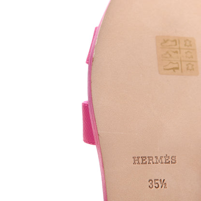 Hermes Epsom Oran Sandals 35.5 Rose Pourpre 10 of 11