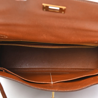 Hermes Courchevel Kelly Retourne 32 Gold 4 of 19