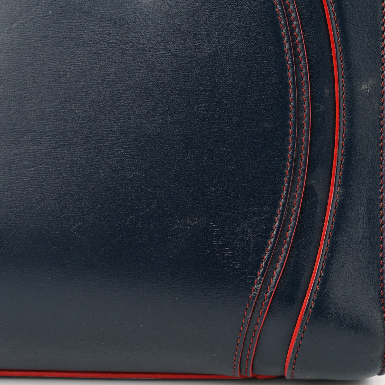 Celine Satin Debossed Calfskin Mini Luggage Navy Blue 18 of 21