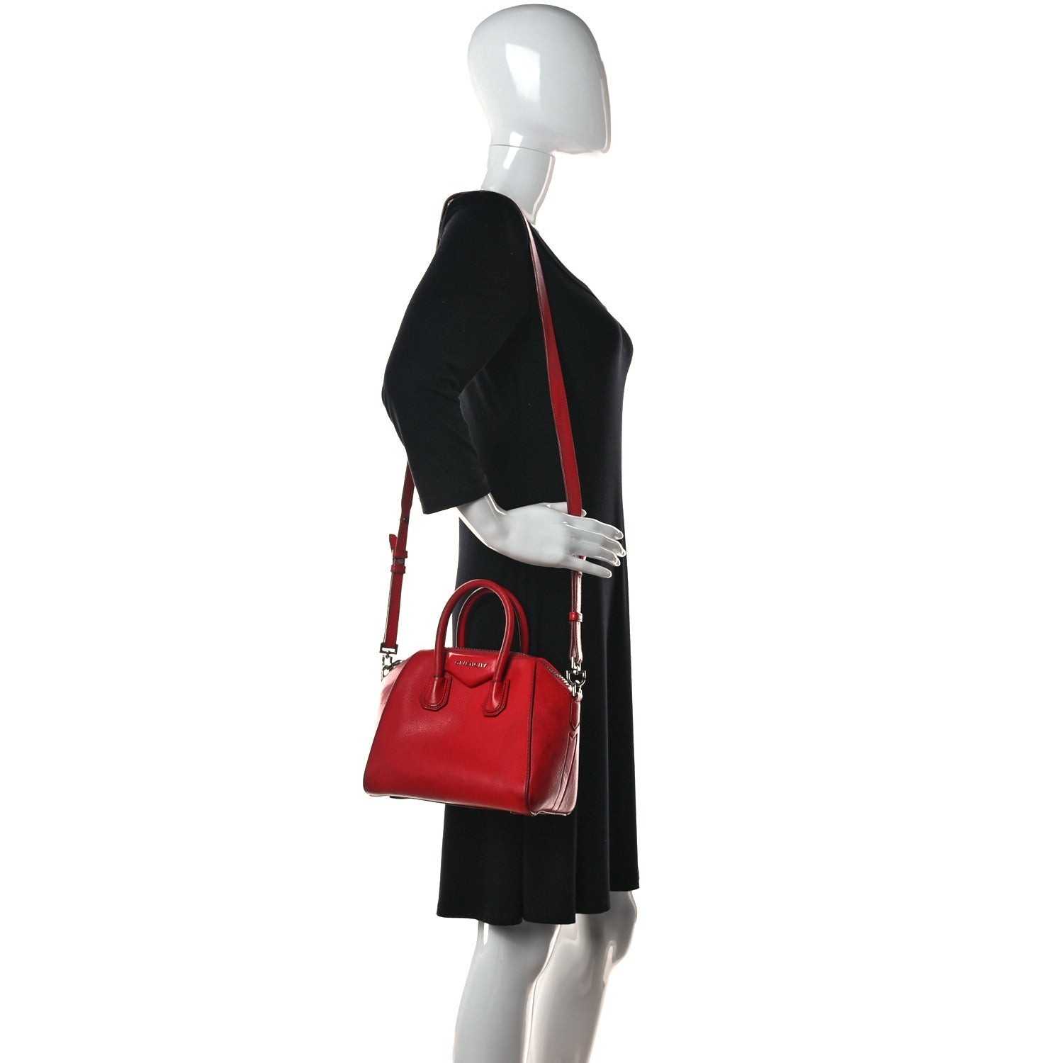Givenchy Sugar Goatskin Mini Antigona Pop Red 2 of 13
