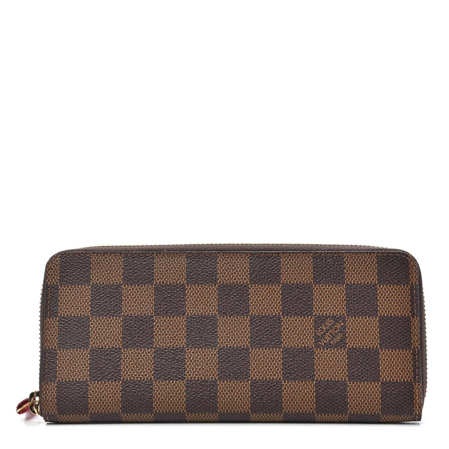 Damier Ebene Clemence Wallet Cherry