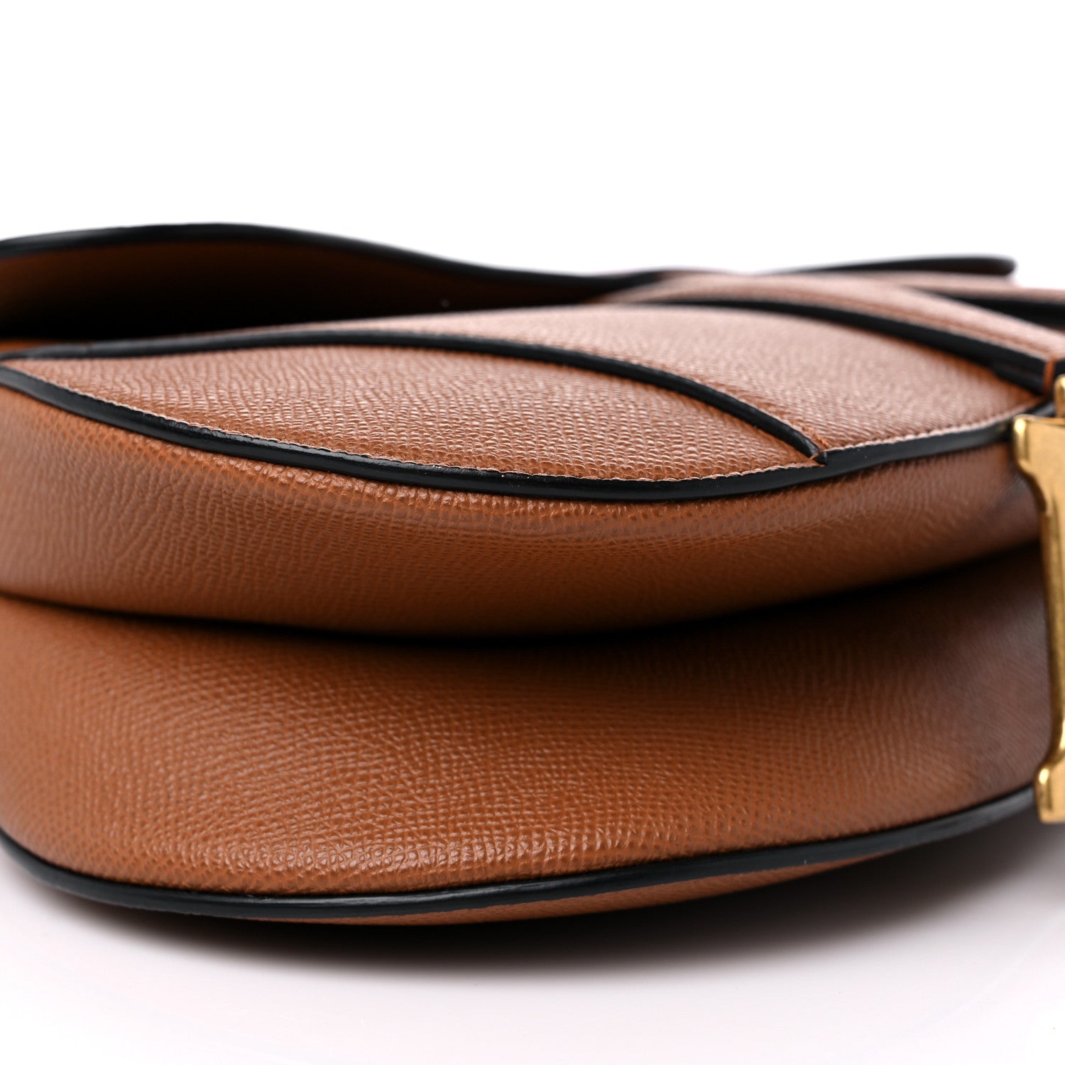 Christian Dior Grained Calfskin Saddle Bag Camello 8 of 9