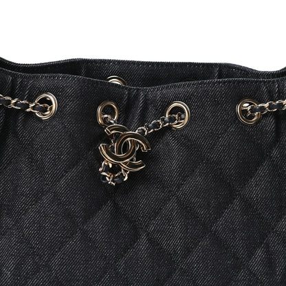 Chanel Denim Quilted Mini Chanel 25 Handbag Dark Blue 8 of 11