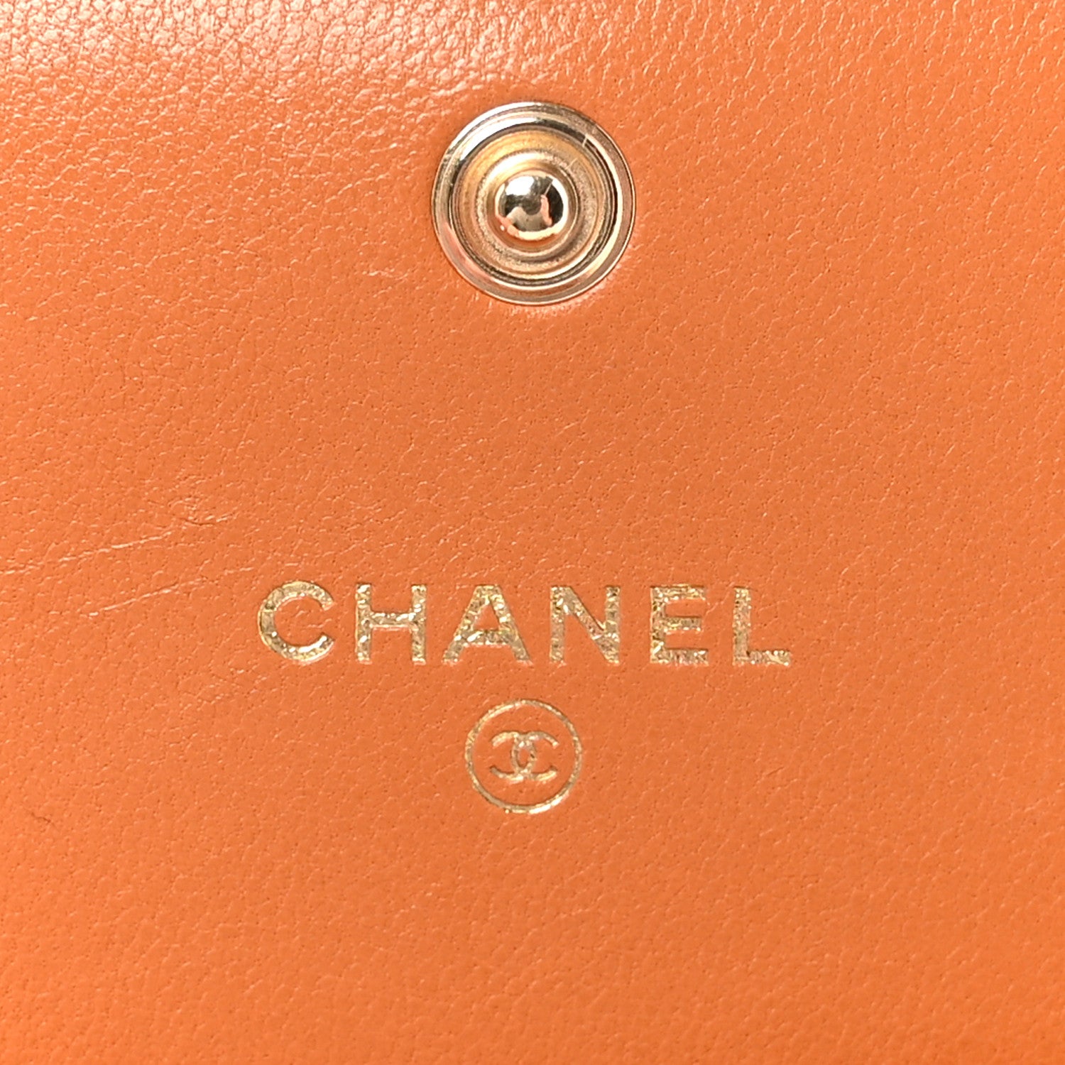 Chanel Lambskin Quilted Chanel 19 Flap Coin Purse With Chain Light Brown 6 of 11