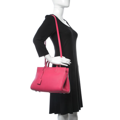 Saint Laurent Grained Calfskin Small Cabas Rive Gauche Bubblegum 2 of 11