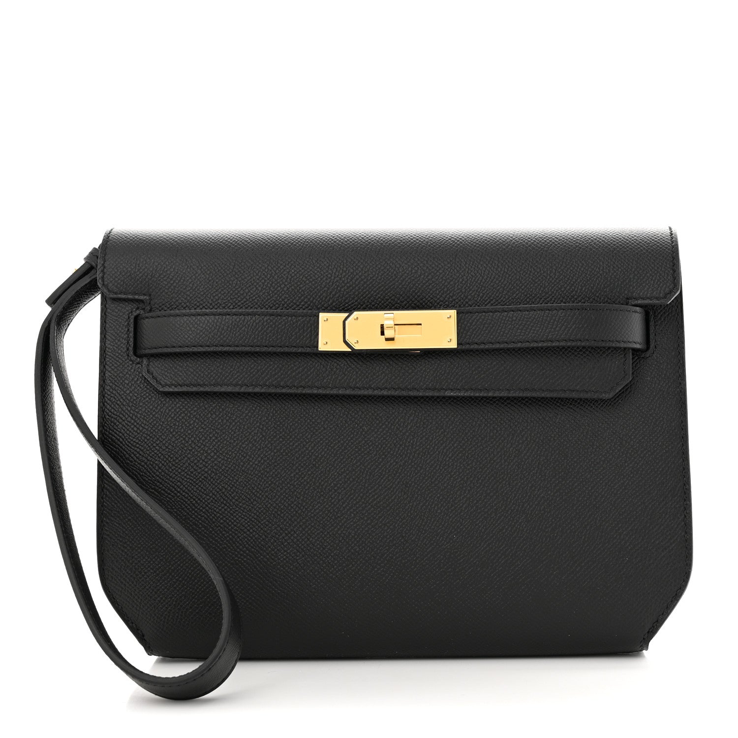 Hermes Epsom Kelly Depeches 25 Pouch Black 1 of 11