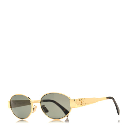 Celine Metal Triomphe 01 Sunglasses CL40235U Gold Green 1 of 7