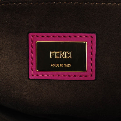 Fendi Vitello Seta Medium Peekaboo Iconic Satchel Magenta 6 of 8