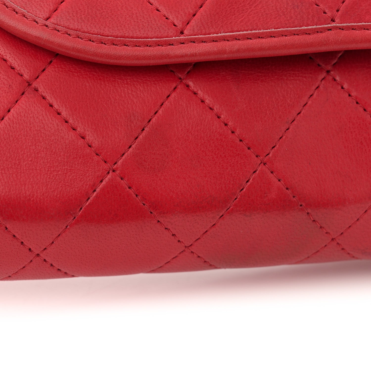 Chanel Lambskin Quilted Small Single Flap Red 11 of 12