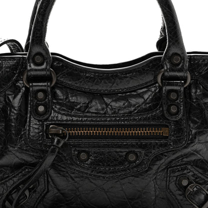 Balenciaga Agneau Arena Classic Hardware Nano Le City Black 8 of 10