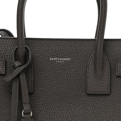 Saint Laurent Grained Calfskin Baby Sac De Jour Souple Fog 9 of 15