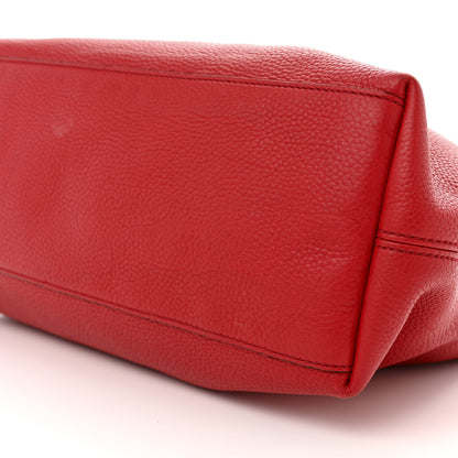 Gucci Pebbled Calfskin Medium Soho Chain Shoulder Bag Tabasco Red 10 of 17