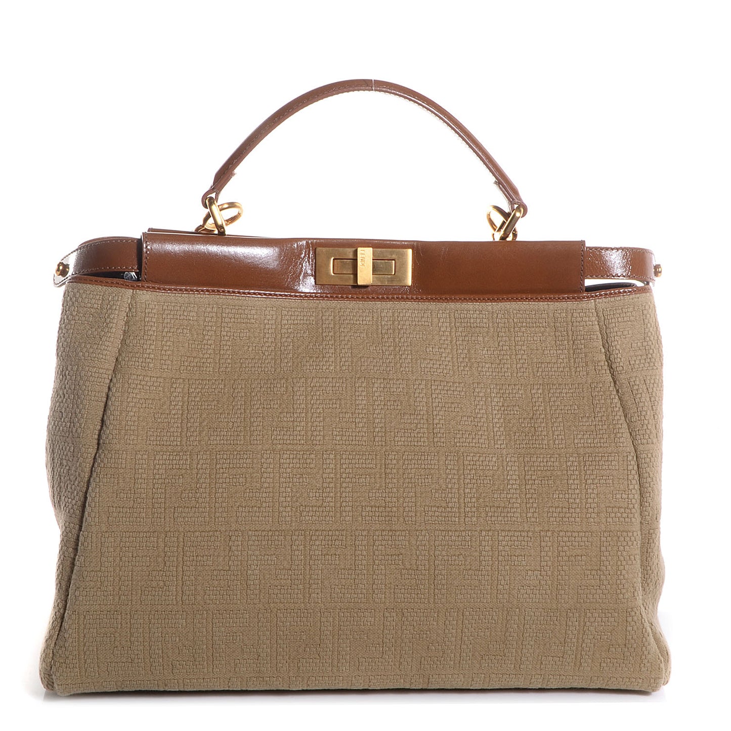 Corda Zucca Large Peekaboo Iconic Satchel Cognac