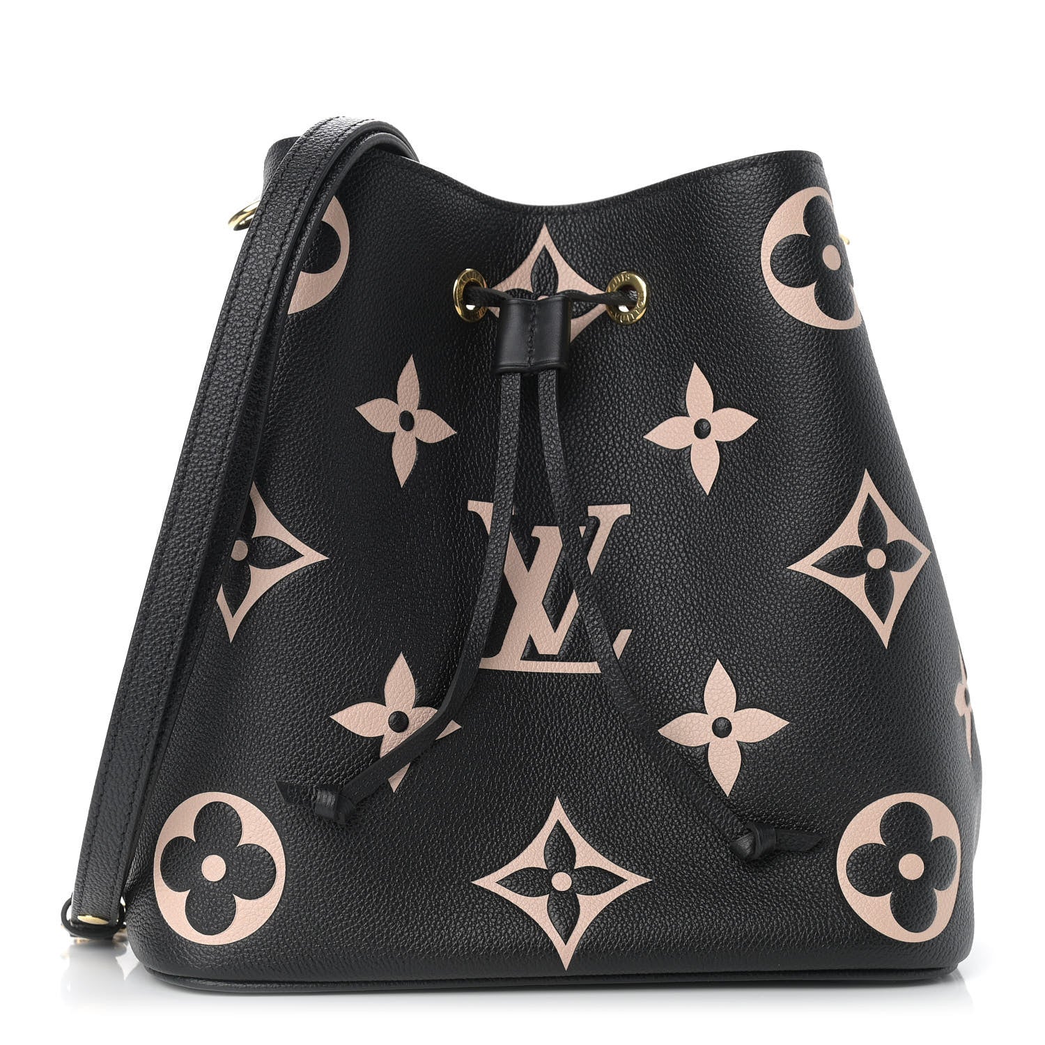 Louis Vuitton Empreinte Monogram Giant Neonoe MM Black Beige 3 of 10
