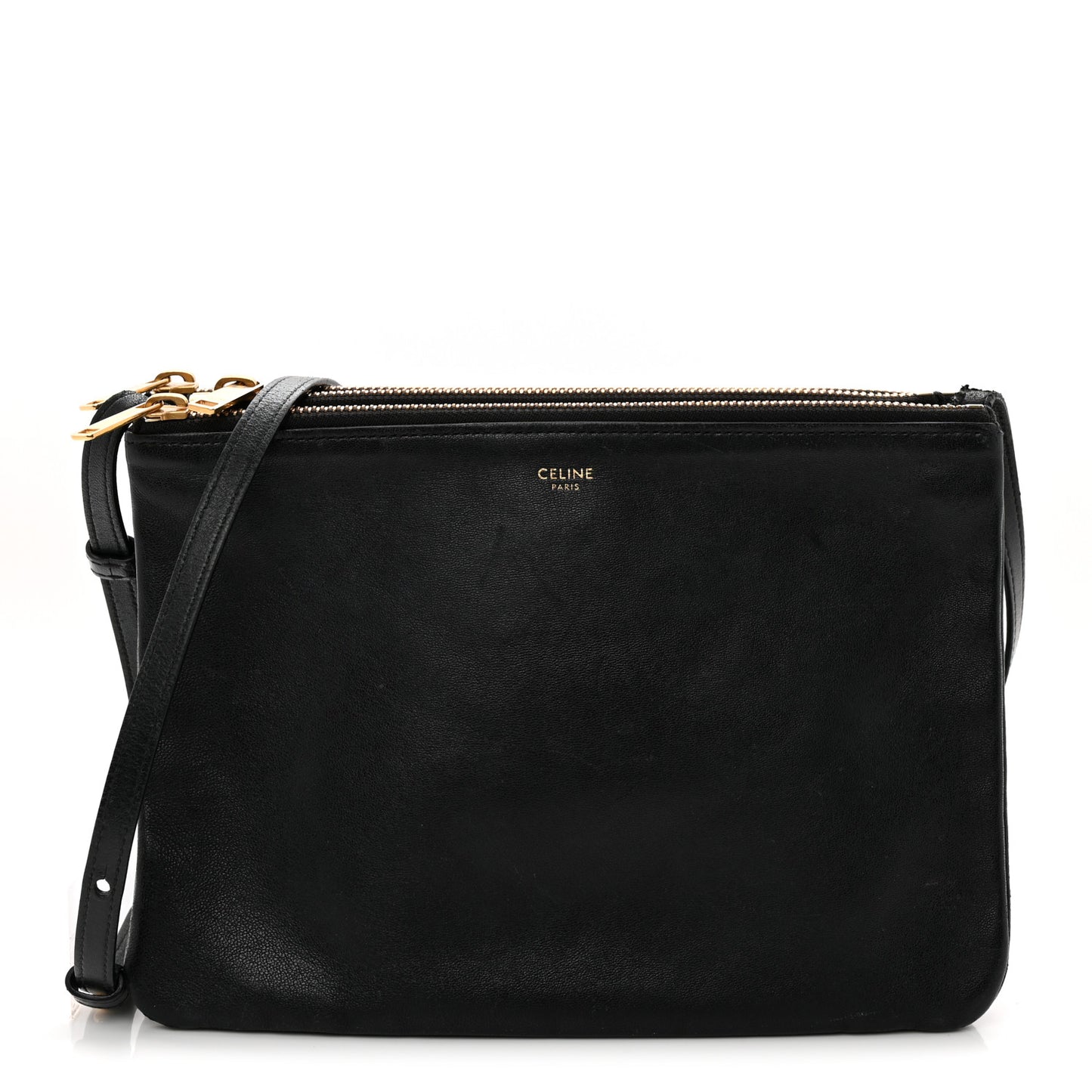 Lambskin Small Trio Crossbody Bag Black