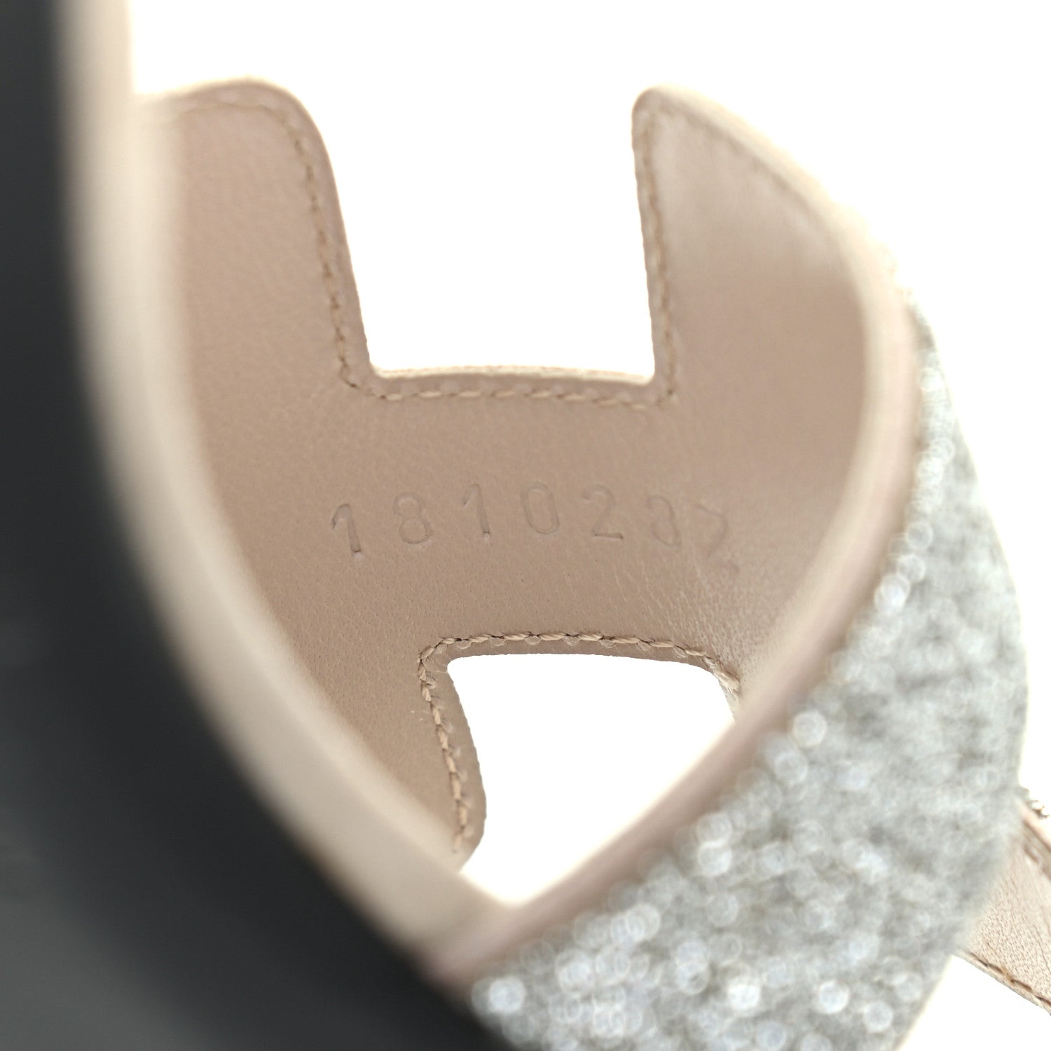Hermes Suede Goatskin Crystal Oasis Sandals 38 8 of 11